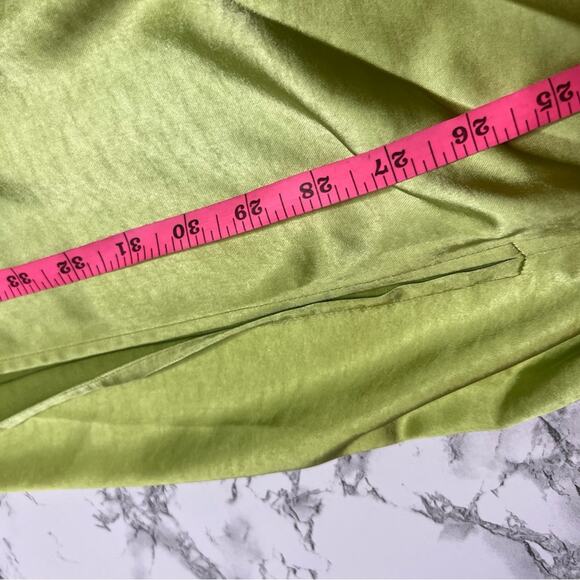 NWT OPT lime satin strappy dress Sz XS - Picture 7 of 8